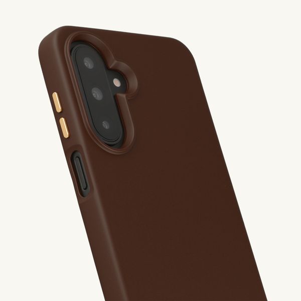 Selencia Coque arrière Rivièra avec MagSafe avec crochets amovibles Samsung Galaxy A17 (5G) / (4G) - Choco Brown