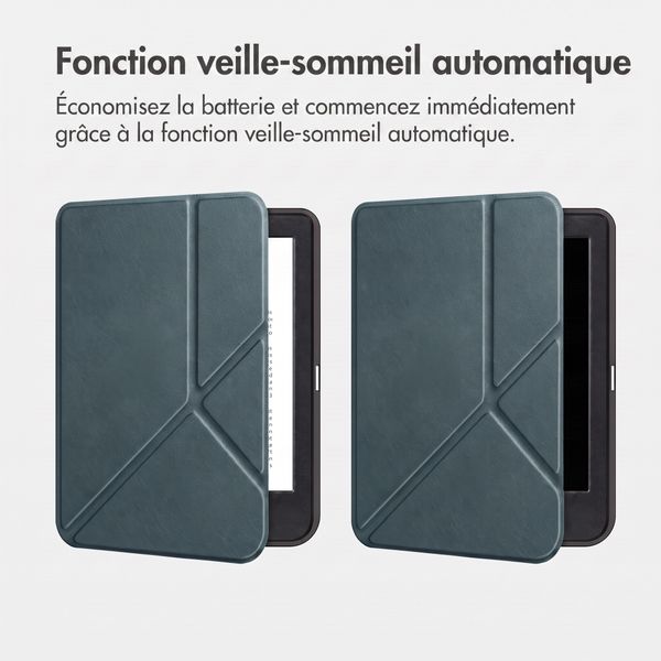 imoshion Étui de liseuse portefeuille Pliable Kobo Clara Colour / BW - Vert foncé