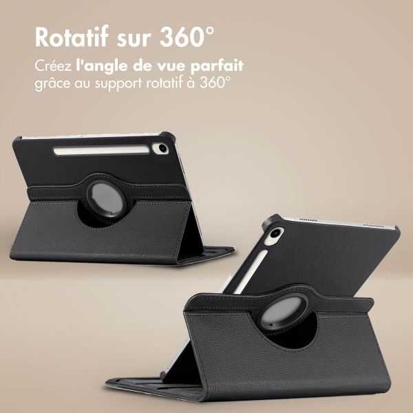 imoshion Coque tablette rotatif à 360° Samsung Galaxy Tab S9 11.0 pouces / S10 Lite / S10 FE / S9 FE 10.9 pouces - Noir