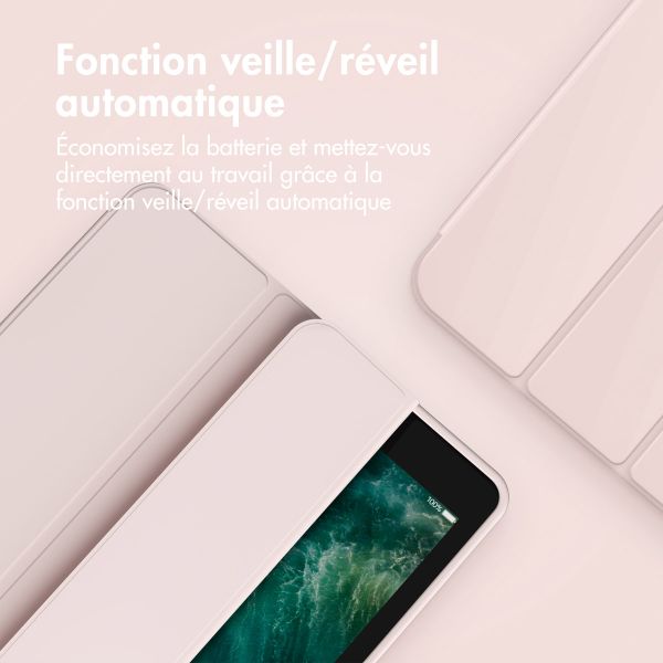 Accezz Coque tablette portefeuille Smart Silicone Apple iPad 6 (2018) 9.7 pouces / iPad 5 (2017) 9.7 pouces - Rose