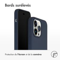 Accezz Coque Liquid Silicone Apple iPhone 14 Pro Max - Bleu foncé