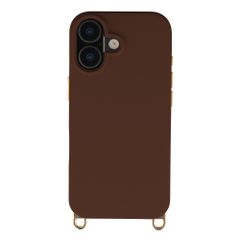 Selencia Coque arrière Rivièra avec MagSafe avec crochets amovibles Apple iPhone 16 - Choco Brown