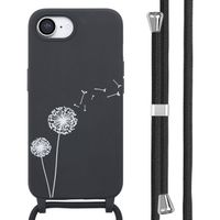 imoshion Coque design en silicone avec cordon Apple iPhone 17e / 16e - Dandelion Black