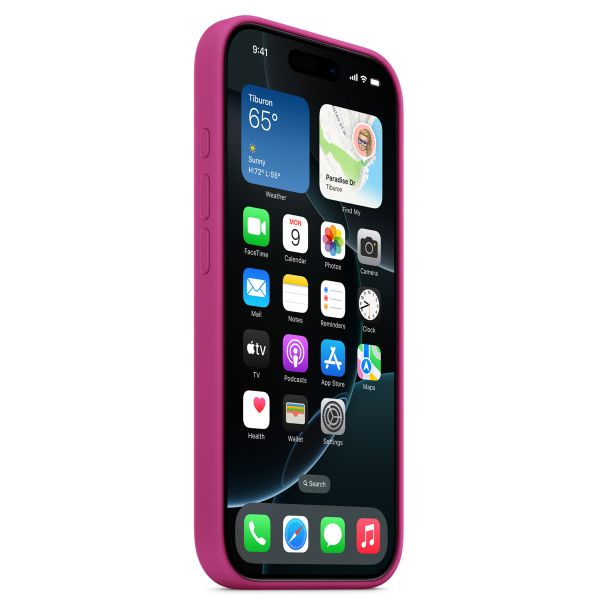 Apple Coque en silicone MagSafe Apple iPhone 16 Pro - Fuchsia