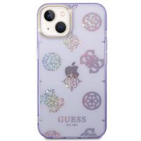 Guess Coque Peony Glitter Apple iPhone 14 - Lila