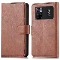 imoshion Étui de télephone portefeuille de luxe Xiaomi Poco M4 Pro 5G - Marron