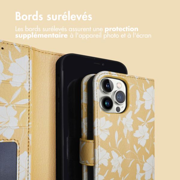 imoshion Étui de télephone portefeuille Design Apple iPhone 12 (Pro) - Yellow Flowers