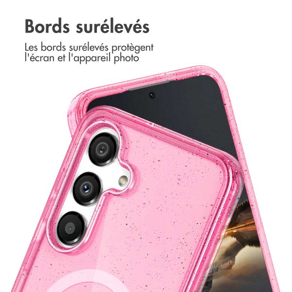 imoshion Coque Pailletée avec MagSafe Samsung Galaxy S24 - Paillettes Rose