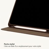 Selencia Coque Croco Apple iPad Air 11 pouces (2026) M4 / (2025) M3 / (2024) M2 / Air 5 (2022) / Air 4 (2020) - Choco Brown