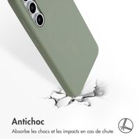 Accezz Coque Liquid Silicone avec MagSafe Samsung Galaxy S24 FE - Cooper Green