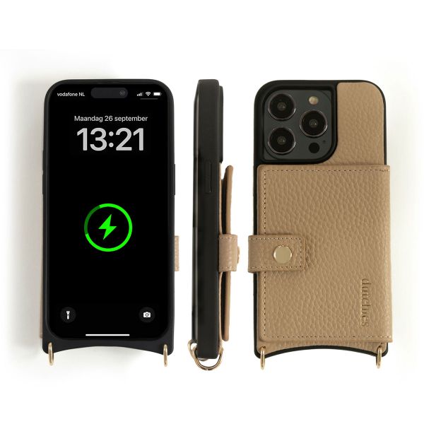 Dutchies Coque MagSafe avec porte-cartes Apple iPhone 14 Pro - Beige