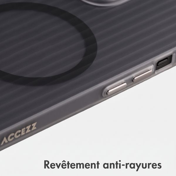 Accezz Coque arrière Lite avec MagSafe | Fluted | Apple iPhone 14 - Gris