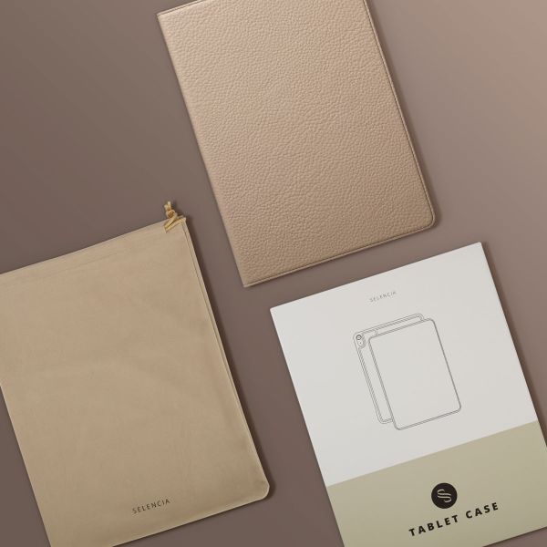 Selencia Coque tablette Riva Apple iPad 11 (2025) 11 pouces A16 / iPad 10 (2022) 10.9 pouces - Beige
