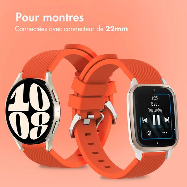 imoshion Bracelet en silicone flexible  - Connexion universelle 22 mm - Orange