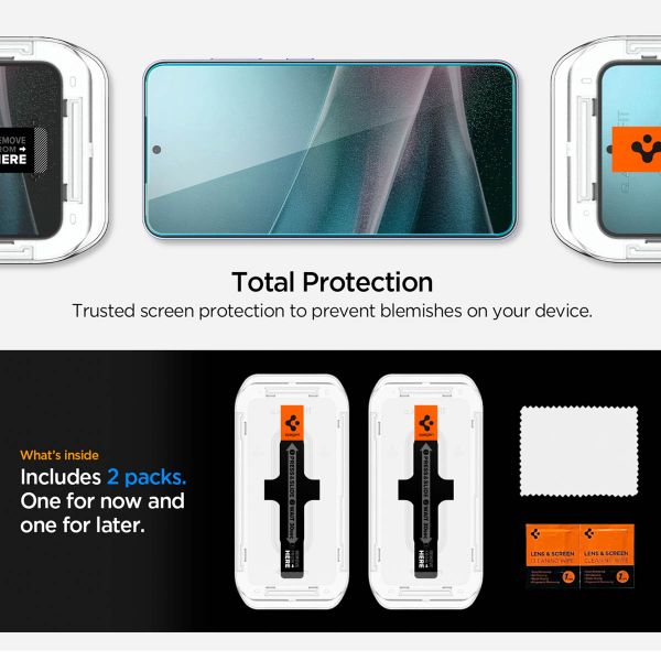 Spigen Protection d'écran en verre trempé GLAStR Privacy Applicator - lot de 2 Samsung Galaxy S25 / S24