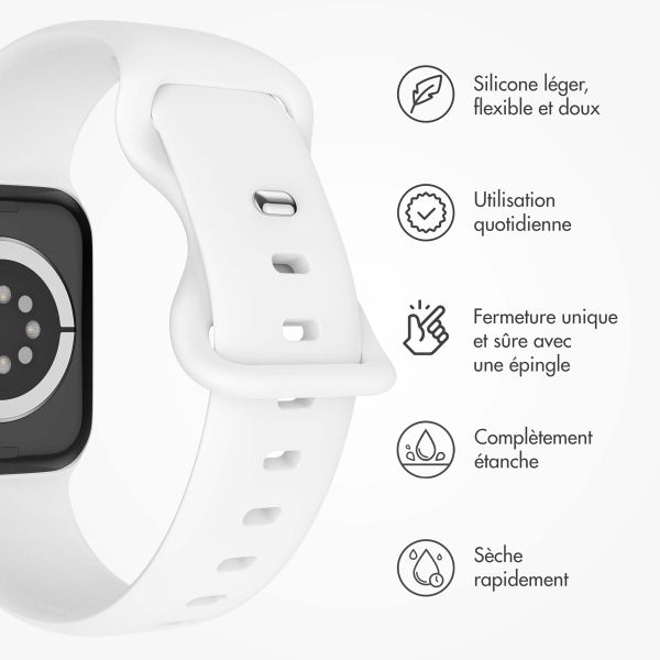 imoshion Bracelet en silicone⁺ Apple Watch | 44/45/46/49 mm - Taille M/L - Blanc