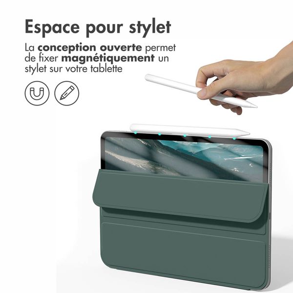 imoshion Magnetic etui de téléphone portefeuille Apple iPad Pro 13 (2025) M5 / (2024) M4 - Vert foncé