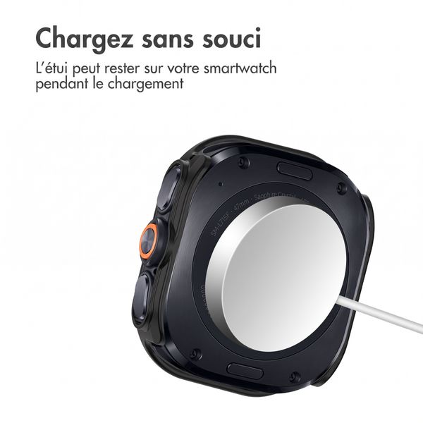 imoshion Coque rigide à couverture complète Samsung Galaxy Watch Ultra 2 (2026) - Noir