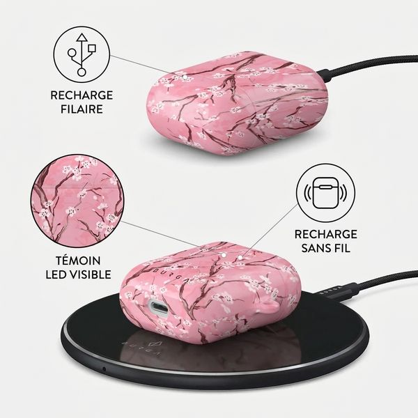Burga Coque rigide  Apple AirPods 1 / 2 - Sakura