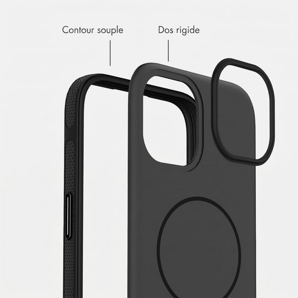 imoshion Coque arrière Color avec Thin MagSafe Ring Apple iPhone 15 - Noir
