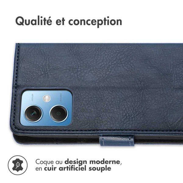 imoshion Étui de télephone portefeuille de luxe Xiaomi Redmi Note 12 - Bleu foncé