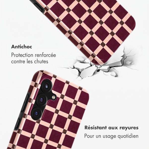 Selencia Coque arrière Vivid Samsung Galaxy S25 FE - Check This Burgundy