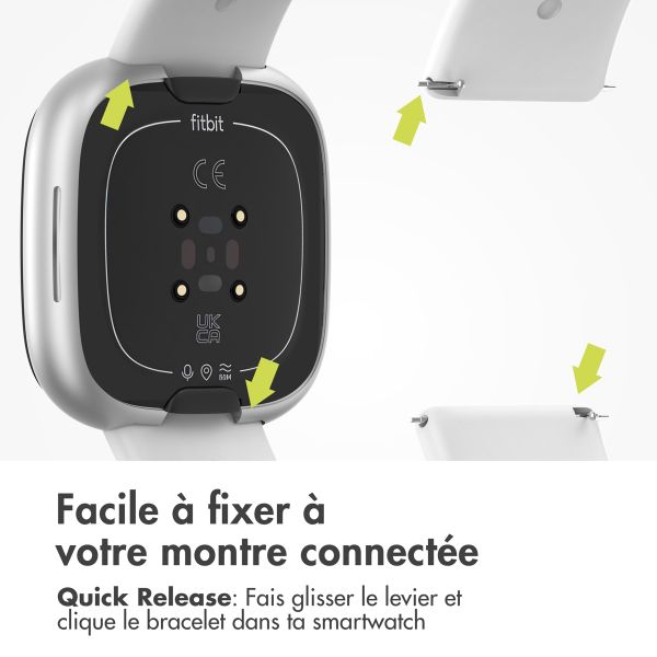 imoshion Bracelet silicone Fitbit Versa / Versa 2 / Versa Lite - Taille L - Blanc