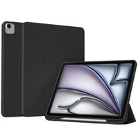 Accezz Coque tablette portefeuille Smart Silicone Apple iPad Air 13 pouces (2026) M4 / (2025) M3 / (2024) M2 - Noir