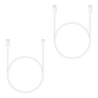 imoshion Câble Tressé USB-C vers USB-C 60 W - Lot de 2 - 1 mètre - Blanc