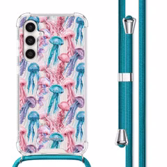 imoshion Coque Design avec cordon Samsung Galaxy S23 FE - Jellyfish Watercolor