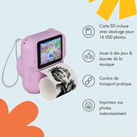 imoshion Kids Camera avec imprimante photo - Appareil photo pour enfants - Photos/Vidéos/Jeux - Lila