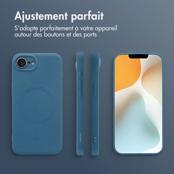 imoshion Coque Couleur avec MagSafe Apple iPhone 17e / 16e - Bleu foncé