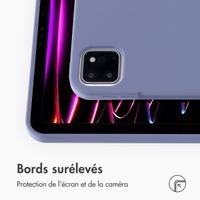 Accezz Coque Liquid Silicone avec porte-stylet Apple iPad Pro 11 (2022 / 2021 / 2020 / 2018) - Lila