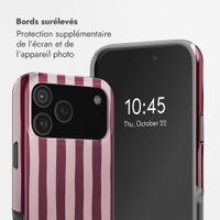 Selencia Coque arrière Vivid avec MagSafe Apple iPhone 18 Pro Max / 17 Pro Max - Bonbon Stripe Raspberry