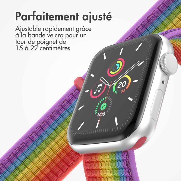 imoshion Bracelet en nylon Apple Watch | 44/45/46/49 mm - Rainbow