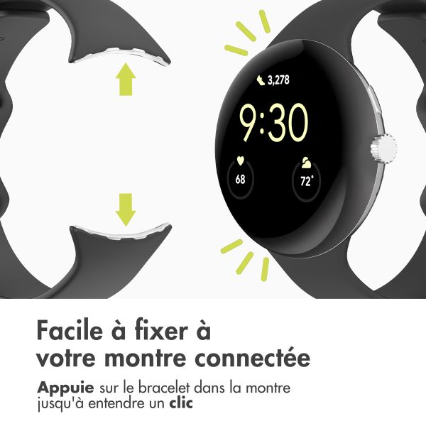 imoshion Bracelet en silicone⁺ Google Pixel Watch 3 / 4 (45 mm) - Taille S - Noir