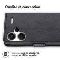 imoshion Étui de télephone portefeuille de luxe Xiaomi Redmi Note 13 Pro Plus (5G) - Noir