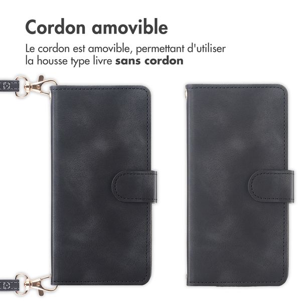 imoshion Etui de télephone portefeuille avec cordon Motorola Edge 70 - Noir