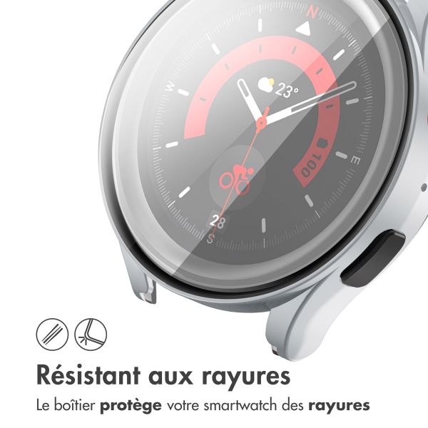 imoshion Coque rigide à couverture complète Samsung Galaxy Watch 5 - 44 mm - Argent