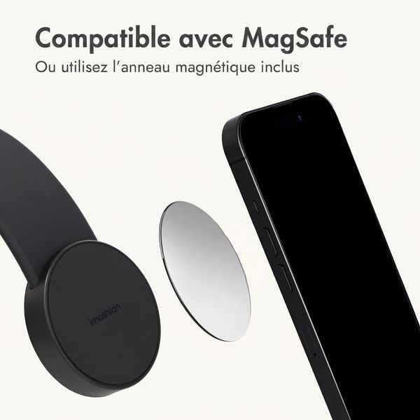 imoshion Support de téléphone flexible pour voiture - Magnétique - Tableau de bord/Écran - Noir