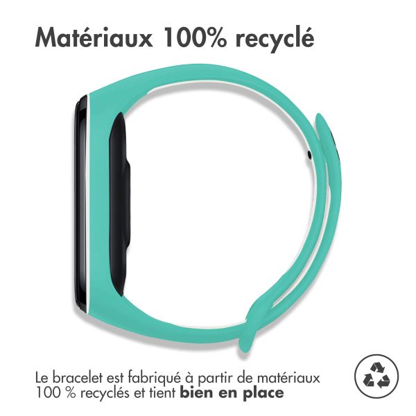 imoshion Bracelet sport silicone Xiaomi Mi Band 3 / 4 - Mint Green & White
