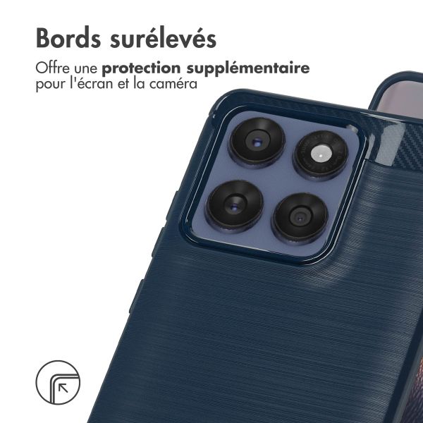 imoshion Coque Brushed Motorola Edge 60 Fusion - Bleu foncé