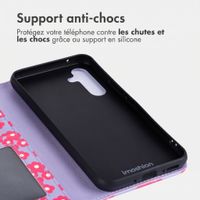 imoshion Étui de télephone portefeuille Design Samsung Galaxy A54 (5G) - Dusty Rose Blossoms