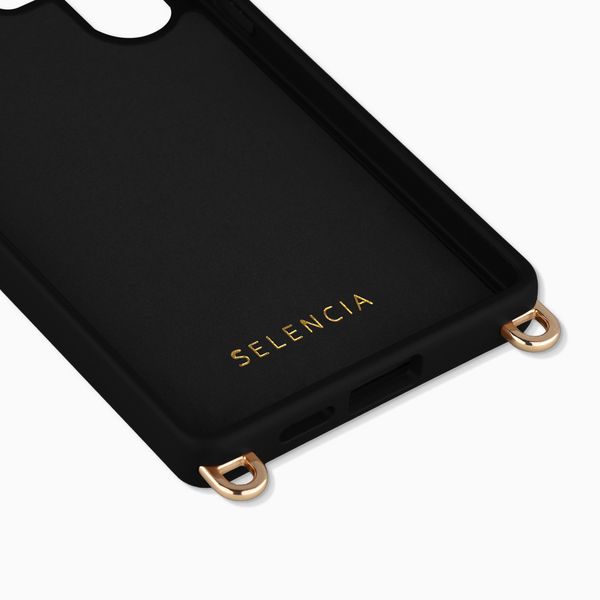 Selencia Coque arrière Rivièra avec MagSafe avec crochets amovibles Samsung Galaxy S25 Ultra - Velvet Black