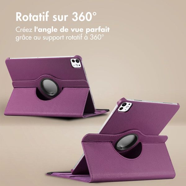 imoshion Coque tablette rotatif à 360° Apple iPad Air 11 pouces (2026) M4 / (2025) M3 / (2024) M2 / Air 5 (2022) / Air 4 (2020) / Pro 11 (2018/2020) - Violet