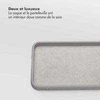 Selencia Étui portefeuille amovible Olyn avec MagSafe Samsung Galaxy S25 / S24 - Gris