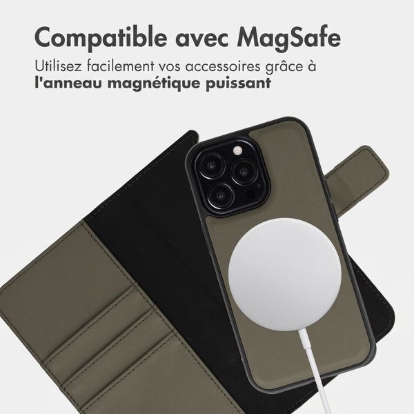 imoshion Étui portefeuille luxe 2-en-1 amovible Apple iPhone 13 Pro - Vert