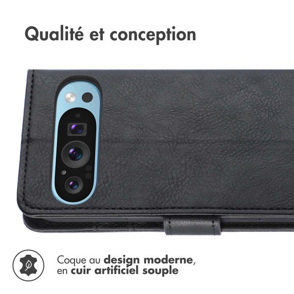imoshion Étui de télephone portefeuille de luxe Google Pixel 9 Pro XL - Noir
