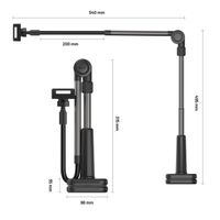 Fixed Support tablette Relax – Réglable – Rotatif à 360 degrés – Noir