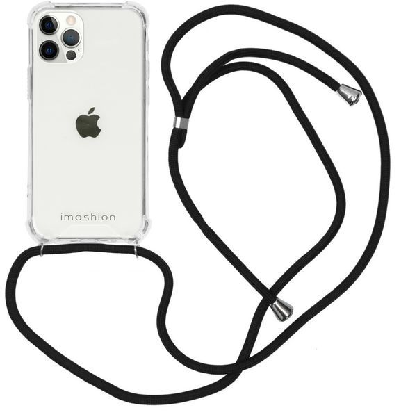 imoshion Coque arrière transparente avec cordon Apple iPhone 12 (Pro) - Noir